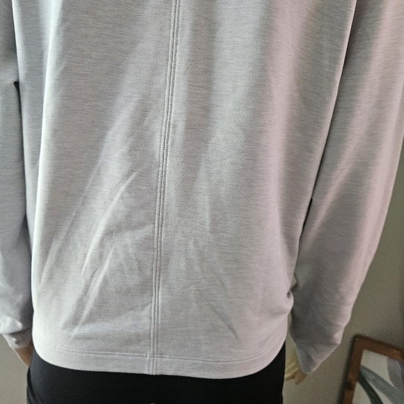 Lululemon Athletica tuck and gather gray pullover sweater top crew neck - Picture 10 of 12
